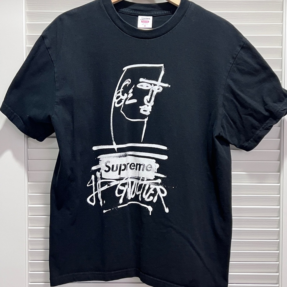 Supreme X Jean Paul Gaultier Black Graphic T-Shirt